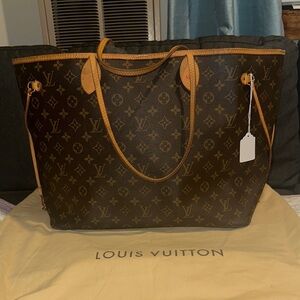 Louis Vuitton Brown Neverfull Tote Bag Iconic Monogram